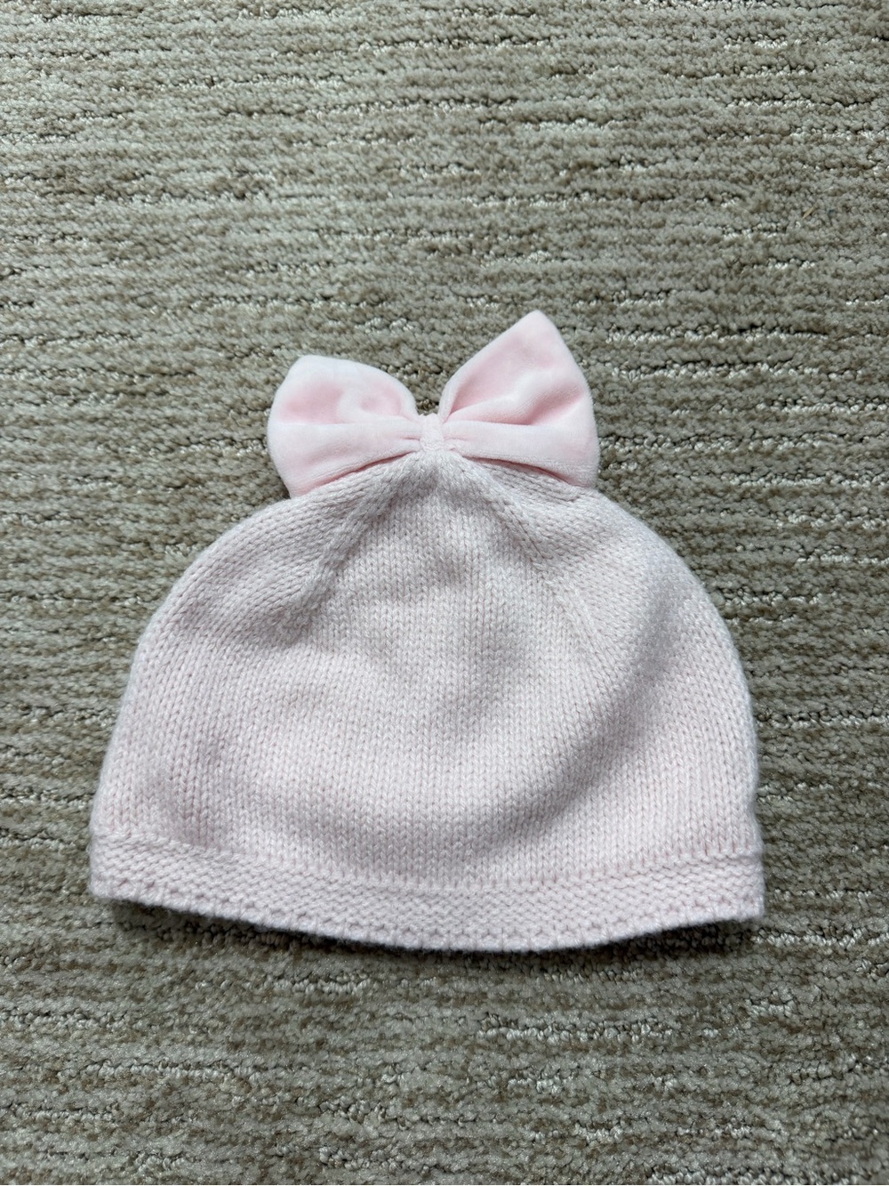 next Light Pink Knit Hat with Bow